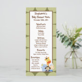 Jeu de jungle de 25 cartes de menu (Debout devant)