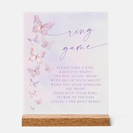 Jeu de l'anneau de douche nuptiale Papillon