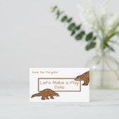 Jeu de l'enfant Carte de visite Pangolin (Debout devant)