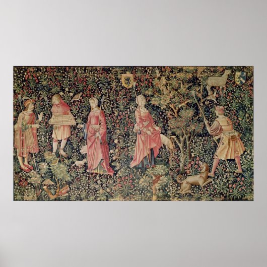 Jeu de Marelle et Cueillette de Fruits" Poster (Voorkant)