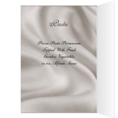 Jeu de Mariages de crème du menu mariage (Intérieur (Gauche))