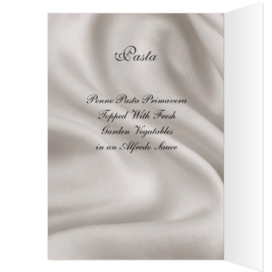 Jeu de Mariages de crème du menu mariage (Intérieur (Gauche))