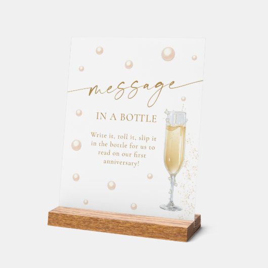 Jeu de message dans une bouteille de perles et de  (Angle)