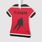 Jeu de Noël de hockey sur glace - maillot noir rou (devant)