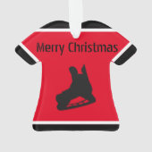 Jeu de Noël de hockey sur glace - maillot noir rou (dos)