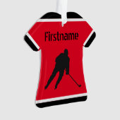 Jeu de Noël de hockey sur glace - maillot noir rou (devant)