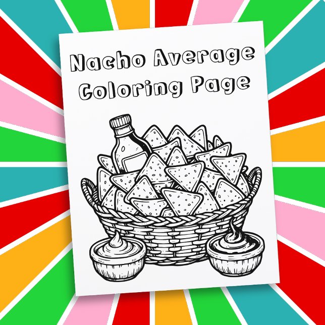 Jeu de page de coloriage amusant Nachos et Salsa (Créateur téléchargé)