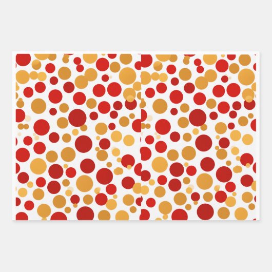 Jeu de papier à envelopper Polka-Dot rouge (Devant 2)