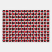 Jeu de papier cadeau d'enveloppement de carte de p (Devant 2)