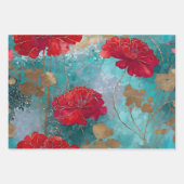 Jeu de papier de découpage rouge vintage (Devant 3)