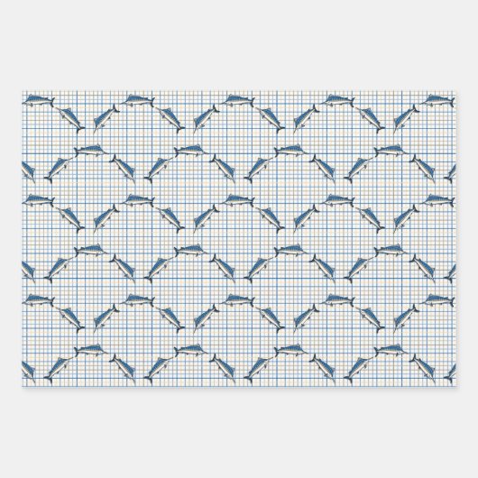 Jeu de papier de recouvrement - Marlins Bleus (Devant)