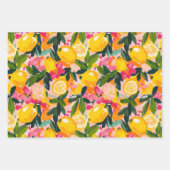 JEU DE PAPIER DÉCORATIF ABSTRAIT DE CITRUS ET DE F (Devant 2)