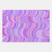 Jeu de papier d'emballage - Courbes violettes (Devant)