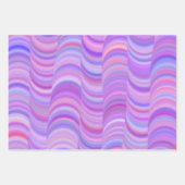 Jeu de papier d'emballage - Courbes violettes (Devant 3)