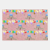 jeu de papier d'emballage d'anniversaire (Devant)