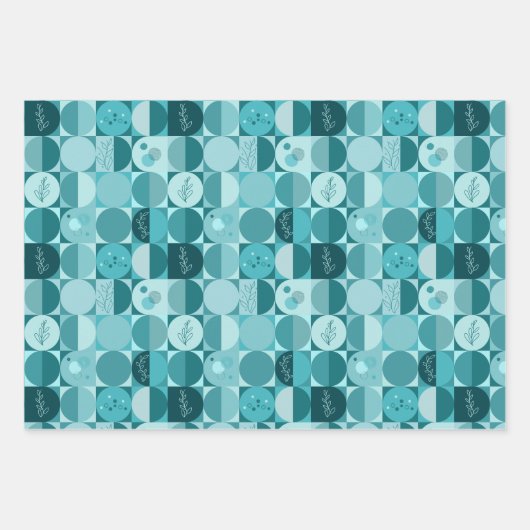 jeu de papier d'emballage de 3 feuilles conception (Devant 3)