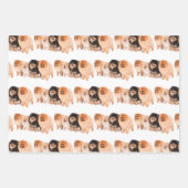 Jeu de papier d'emballage poméranien adorable (Devant)