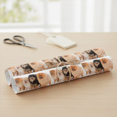 Jeu de papier d'emballage poméranien adorable