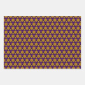 Jeu de papier d'emballage - Triquetras violet et o (Devant 2)