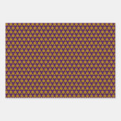 Jeu de papier d'emballage - Triquetras violet et o (Devant 3)