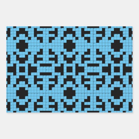 Jeu de papier d'enrobage de conception de mots cro (Devant 3)