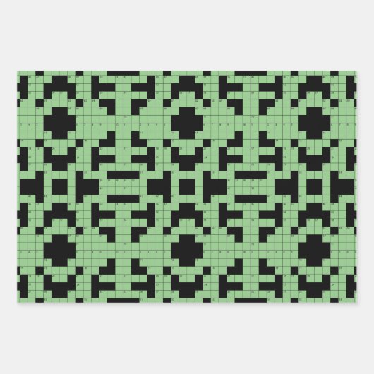 Jeu de papier d'enrobage de conception de mots cro (Devant 2)