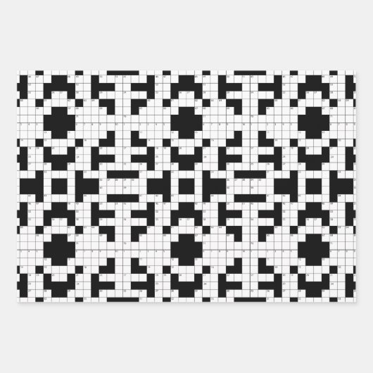 Jeu de papier d'enrobage de conception de mots cro (Devant)