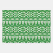 Jeu de papier d'enrobage de Knit de Noël (Devant 3)