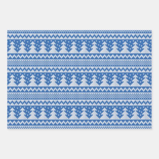 Jeu de papier d'enrobage de Knit de Noël (Devant 2)