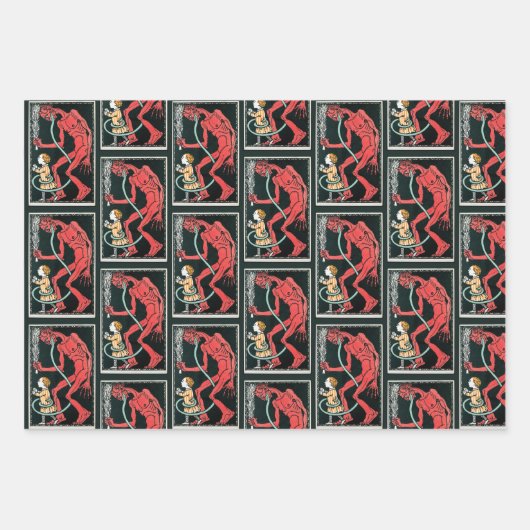 Jeu de papier d'enrobage Krampus 2 (Devant 3)