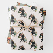 Jeu de papier d'enrobage Krampus 3 (En situation)