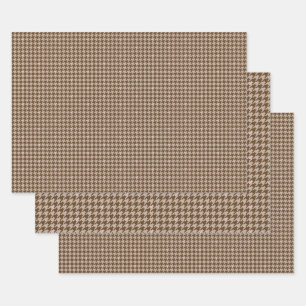 Jeu de papier d'enveloppement Brown et Rose Gold H