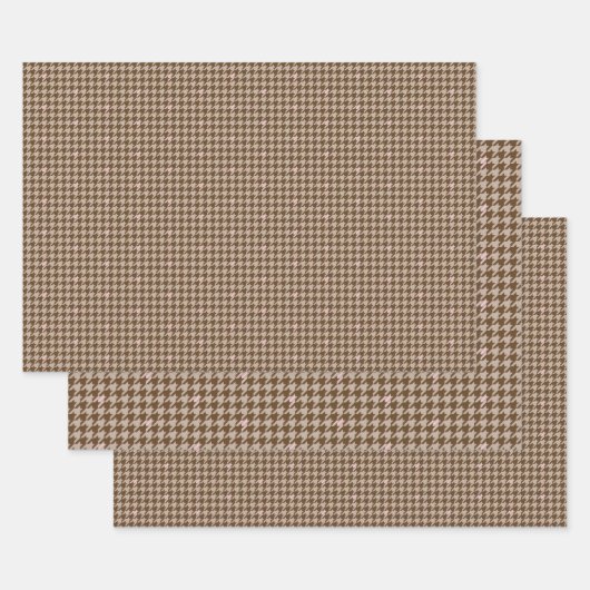 Jeu de papier d'enveloppement Brown et Rose Gold H (Lot)