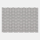 Jeu de papier d'enveloppement Chevron noir blanc e (Devant 3)