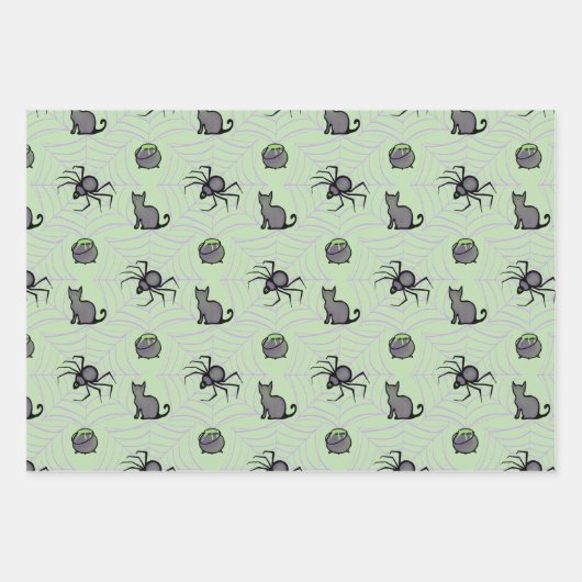 Jeu de papier d'enveloppement d'araignée violet de (Devant 3)