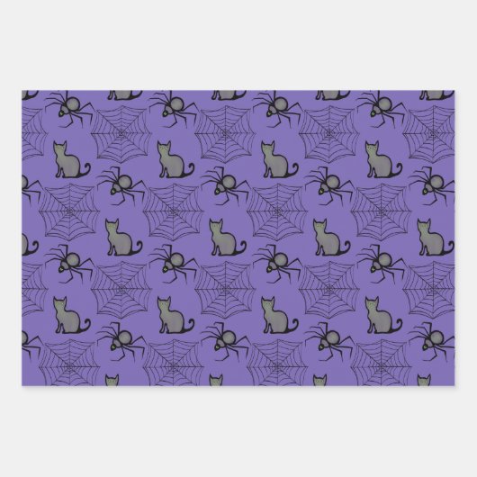 Jeu de papier d'enveloppement d'araignée violet de (Devant 2)