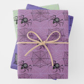 Jeu de papier d'enveloppement d'araignée violet de (En situation)