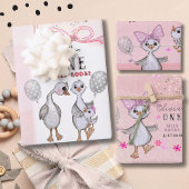 Jeu de papier d'enveloppement de 1er anniversaire 