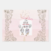 Jeu de papier d'enveloppement de 1er anniversaire  (Devant)