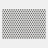 Jeu de papier d'enveloppement de chien blanc noir (Devant 2)