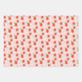 Jeu de papier d'enveloppement de fraises sucrées (Devant 2)