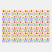 Jeu de papier d'enveloppement de patchs de printem (Devant 3)