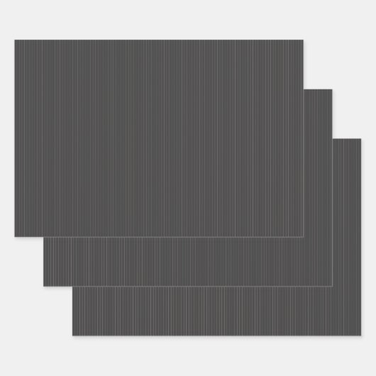 Jeu de papier d'enveloppement noir avec des rayure (Lot)