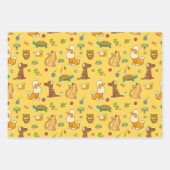 Jeu de papier d'enveloppement pour animaux mignons (Devant)
