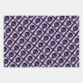 Jeu de papier enveloppant Halloween crâne  (Devant 3)