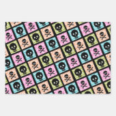 Jeu de papier enveloppant Halloween crâne  (Devant 2)