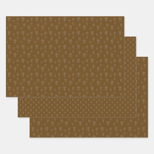 Jeu de papier enveloppant le crâne d'Halloween (Lot)