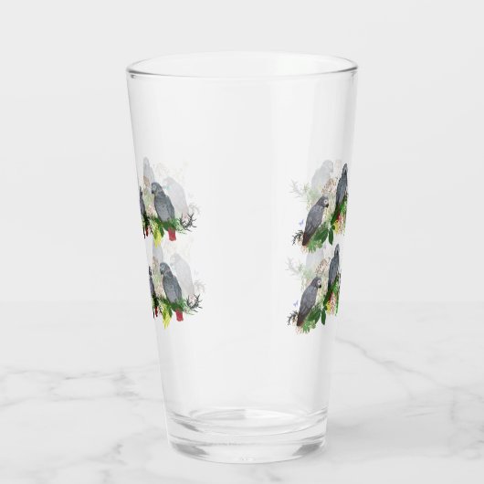 Jeu de perroquets gris africain Tumbler en verre (Droite)