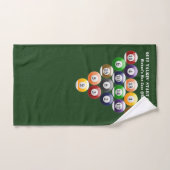 Jeu de piscine des boules de billard de support de (Serviette à main)