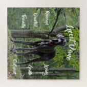 Jeu de puzzle de traits de chien Grand Danois (Horizontal)